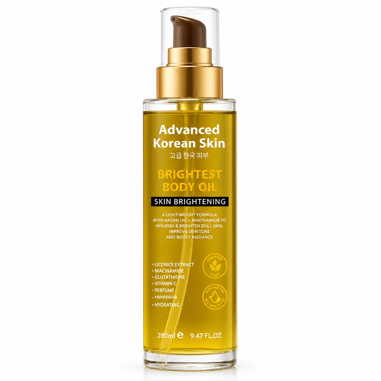 Advanced Korean Skin Brightest Body Oil 280ml
