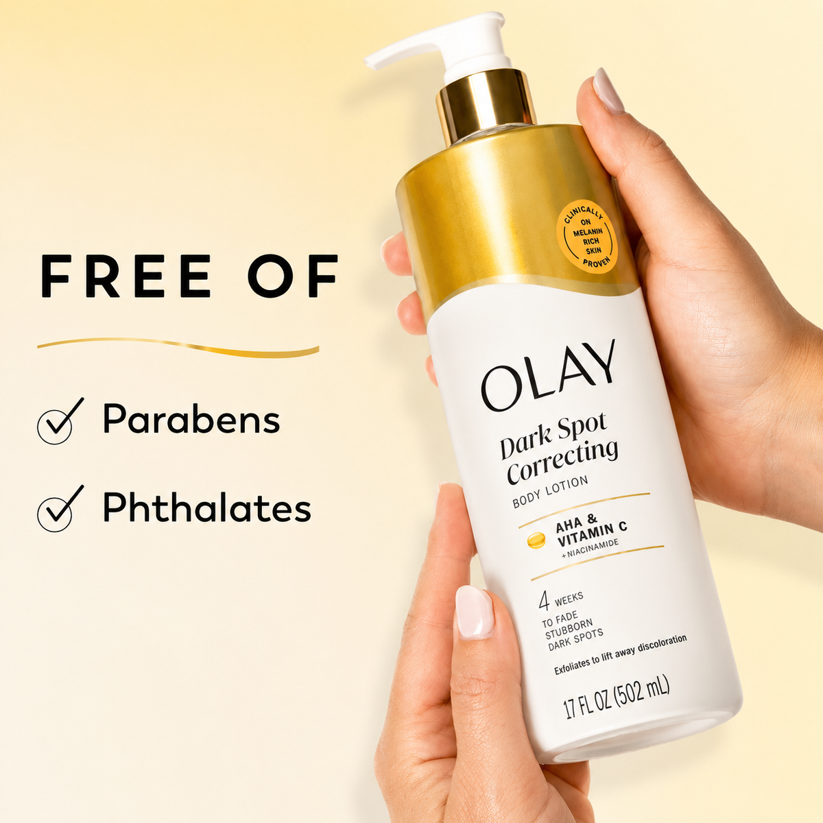 Olay Dark Spot Correcting Body Lotion – AHA & Vitamin C Dark Spot Corrector, 502ml