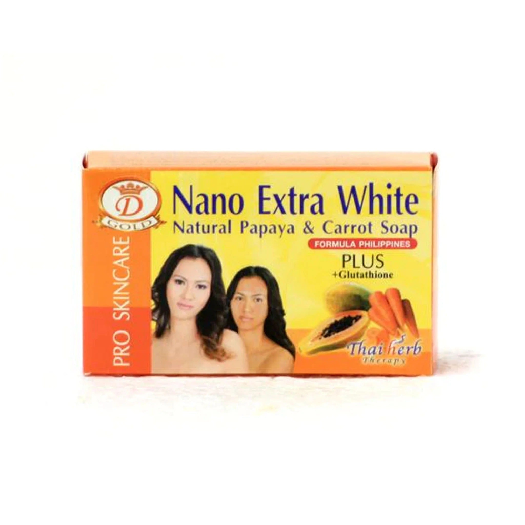 Nano Papaya & Carrot Exfoliating Soap – Natural Brightening & Deep Cleansing Bar, 160g