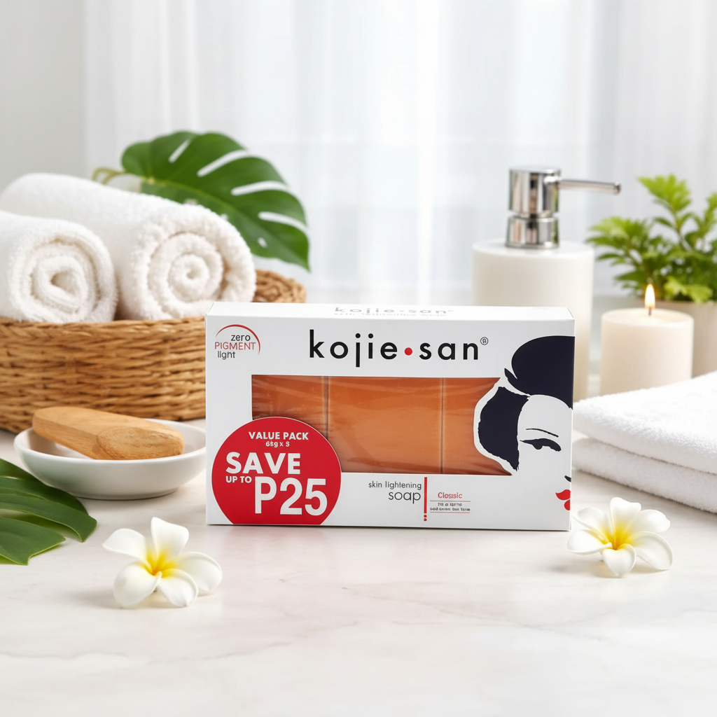 Kojie San Skin Lightening Soap – Kojic Acid Brightening Soap (Trio Pack 100g × 3)