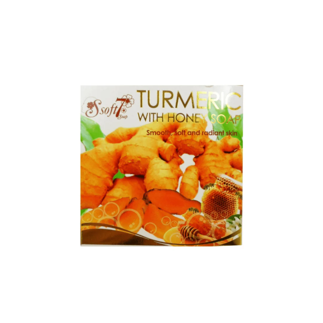 Soft 7 Turmeric & Honey Soap – Brightening & Moisturizing Herbal Soap